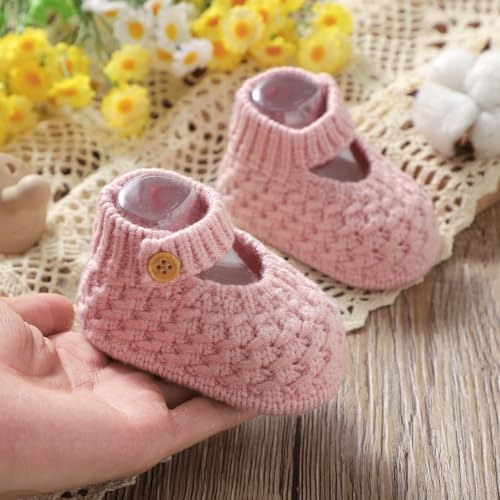 Baby Booties Hand Knit Boots Slippers Soft Warm First Walkers Socks Shoes - Image 6