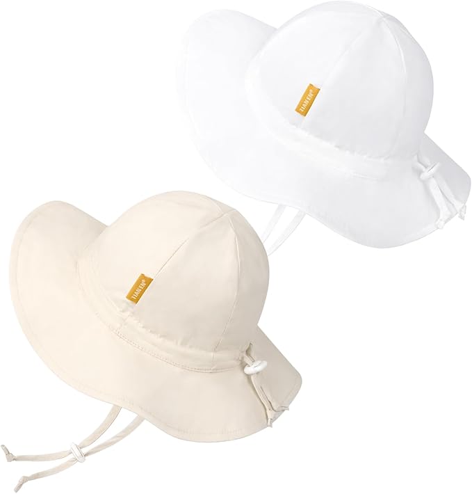 Baby Girl Sun Hat with UPF 50+ Outdoor Adjustable Toddler Beach Hat with Wide by DANMY