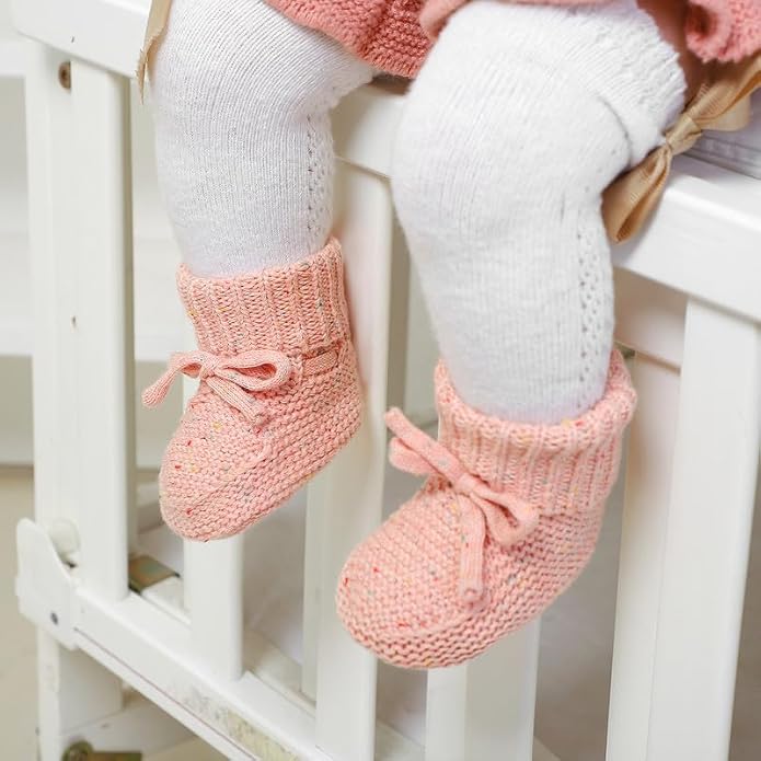 LAWKUL Baby Booties Newborn Babe First Walkers Non-Slip Stay On Boots Crib - Image 2