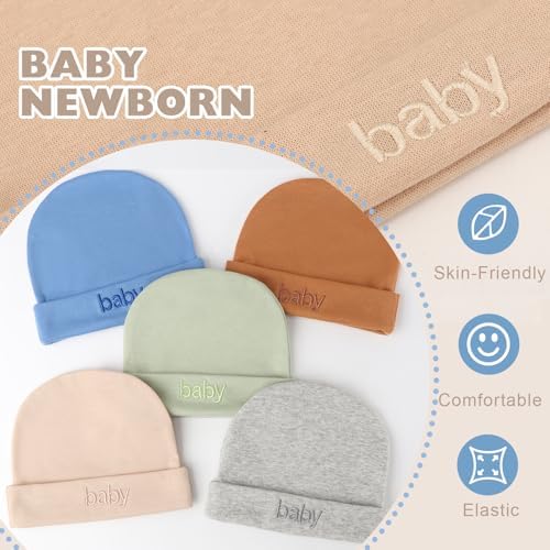BQUBO Newborn Baby Hat Mittens Socks Set Infant Cotton Beanie Gloves Thick Warm - Image 4