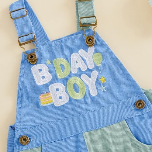 Fernvia Toddler Kids Baby Girl Boy Contrast Color Overalls Shorts Clothes - Image 4