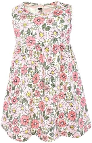 Hudson Baby Infant and Toddler Girls Cotton Dress and Cardigan Set - Image 4