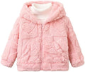 Baby Girls Plush Fleece Hooded Jacket Warm Zip Up Winter Coat by Voonlie