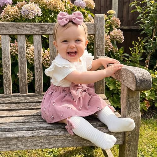Giraropa Newborn Baby Girl Clothes Smocked Bubble Romper Dress + Socks + - Image 3