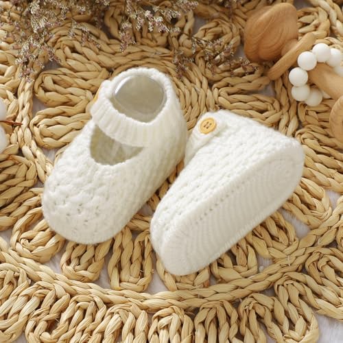 Baby Booties Hand Knit Boots Slippers Soft Warm First Walkers Socks Shoes - Image 5
