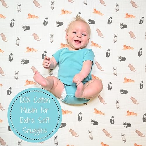 LollyBanks Baby Blankets 2 Pack, 100% Organic Cotton Muslin Swaddle Blankets - Image 6
