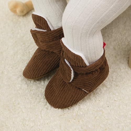 HsdsBebe Unisex Newborn Baby Cotton Booties Non-Slip Sole - Image 2
