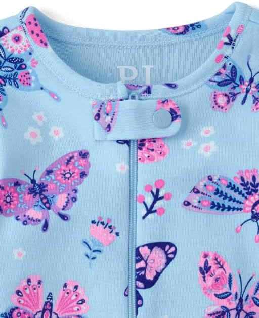 The Children's Place Baby Girls' And Toddler Long Sleeve 100% Cotton Zip-front - Image 2