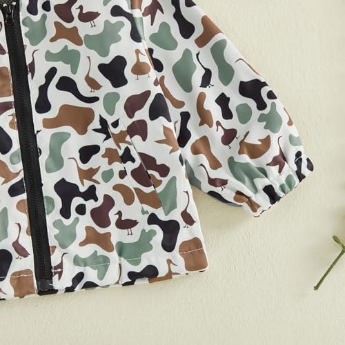Toddler Baby Boy Camo Hoodie Windbreaker Zip Up Long Sleeve Hooded Camouflage - Image 6