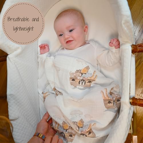 LollyBanks Muslin Swaddle Blankets 2PACK, 100% Cotton Baby Blanket 47 x 47 - Image 2