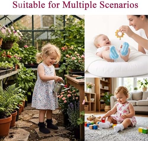 Baby Girl Ruffle Socks with Grips Lace Frilly Ankle Dress Socks - Image 6