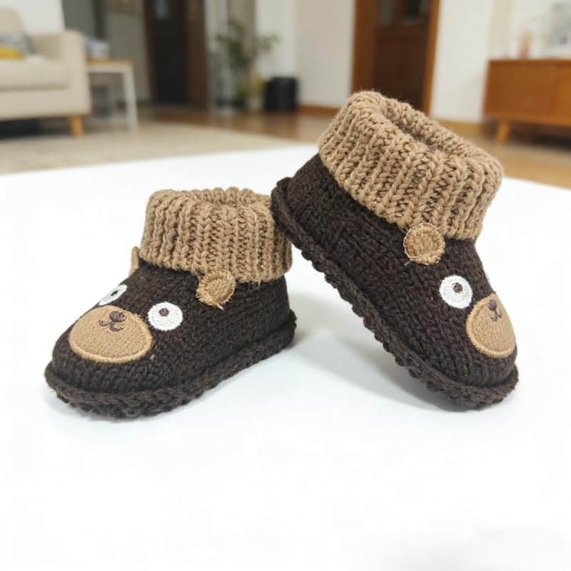 2 pairs Cute Knit Animal Baby Booties - Image 7