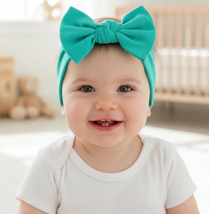 Baby Girl Headbands-Infant, Toddler Cotton Handmade Hairbands - Image 2