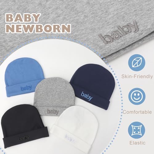 BQUBO Newborn Baby Hat Mittens Socks Set Infant Cotton Beanie Gloves Thick Warm - Image 7