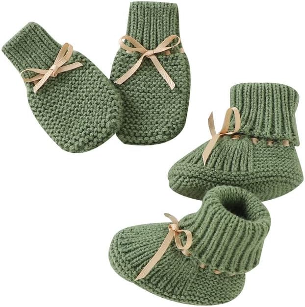 LAWKUL Baby Booties Knit Newborn Shoes Cozy First Walkers Infant Toddler Boots by LAWKUL