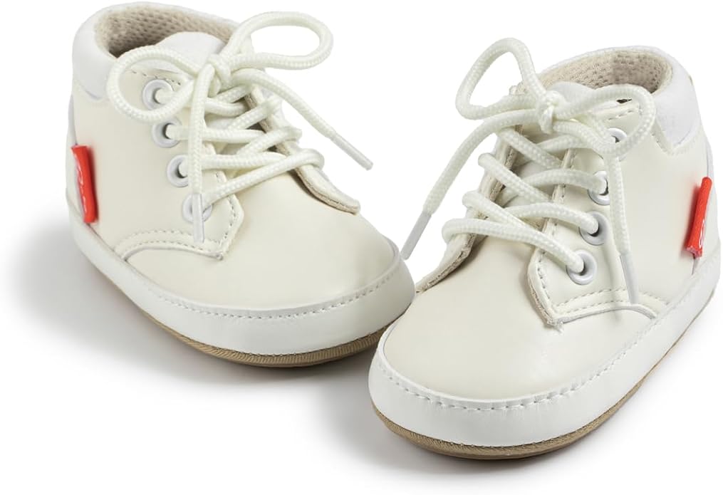 Meckior Toddler Baby Boys Girls High Tops Ankle Sneakers Soft Anti-Slip Sole PU by Meckior