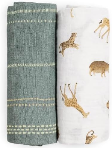 Little Unicorn 100% Certified Natural Organic Cotton Muslin Swaddle Blanket 2 - Image 6