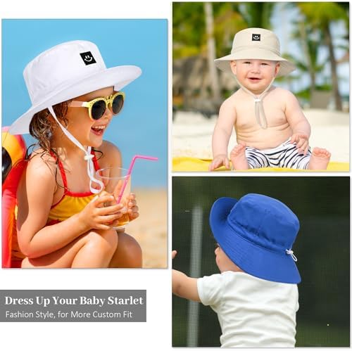 Baby Toddler Sun Hat, Kids Summer UPF 50+ Foldable Beach Bucket Hat - Image 7