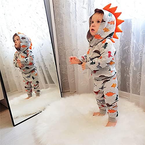 KuKitty Toddler Infant Baby Boy Clothes Animal Style Long Sleeve Hoodie Tops - Image 5