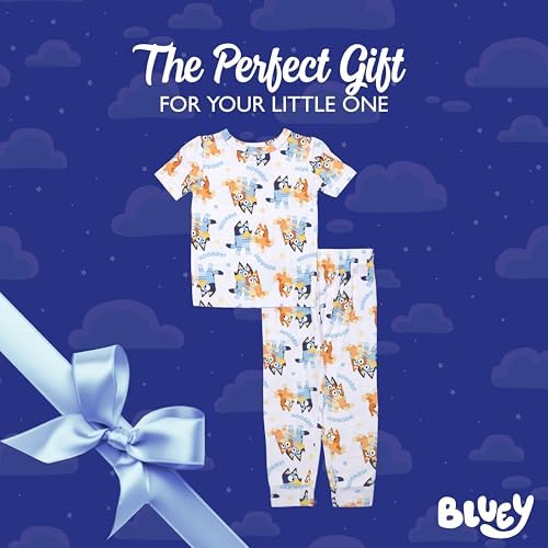 Bluey Boys' 2-piece Snug-fit Viscose Pajama Set, Soft & Cute - Image 5