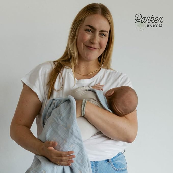 Parker Baby Co. Soft Muslin Baby Swaddle Blankets, 3 Pack - Image 7