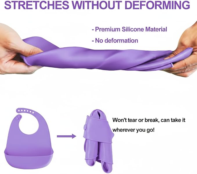 Silicone Adult Bib, Adjustable and Washable Bib - Image 6