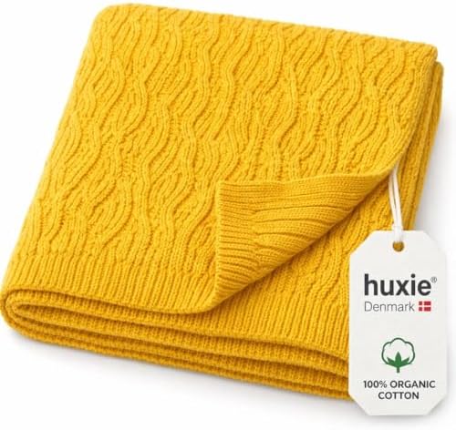 Receiving Blankets, 100% Organic Cotton Knit, Newborn Baby Swaddle | by huxie