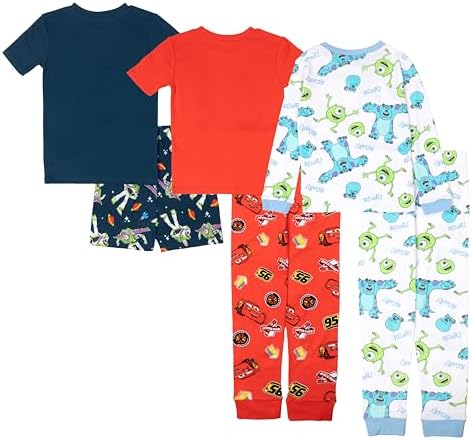 Disney Unisex Kids' 6-piece Snug-fit Cotton Matching Comfortable Pajama Set - Image 2