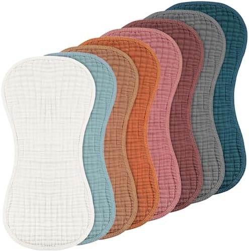 Frienda 8 Pack Muslin Burp Cloths by Frienda