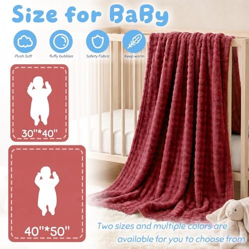Fleece Baby Blanket for Girls Boys, Soft Cozy Cute Infant Toddler Receiving - Image 4