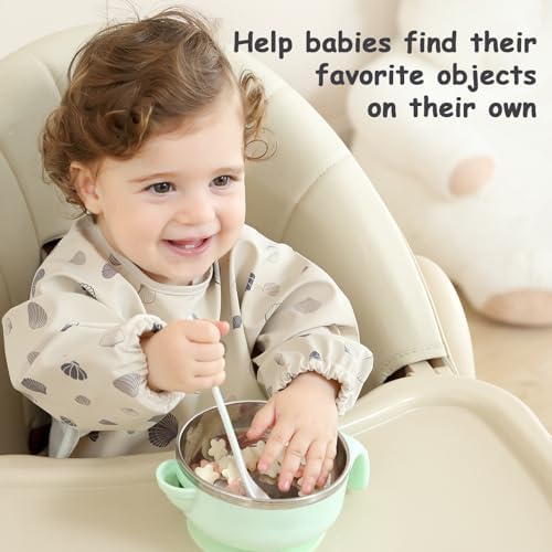 Weaning Bib with Long Sleeves & BLW, Soft and Skin-Friendly Material - Image 5