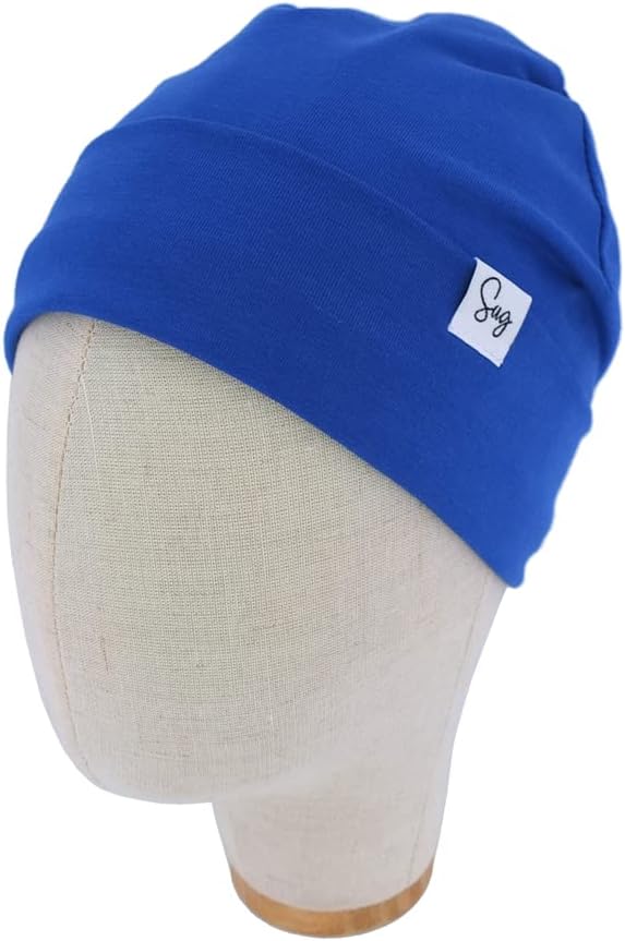Jersey Beanie Hat for Newborn Baby Boys Girls Silky Satin Lined Hats Bonnet - Image 2