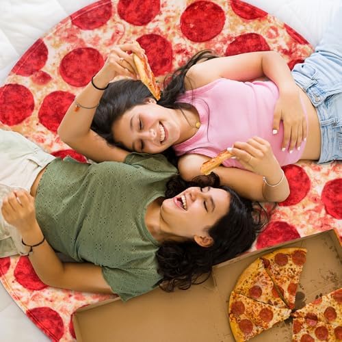 SeaRoomy Pizza Blanket, Realistic Food Funny Pizza Blanket, 60 in - Image 6