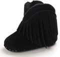 Meckior Baby Girls Cowboy Tassel Boots Side Zipper Moccasins Soft Bottom by Meckior