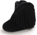 Meckior Baby Girls Cowboy Tassel Boots Side Zipper Moccasins Soft Bottom by Meckior