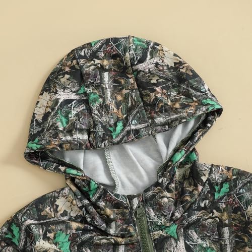 Baby Toddler Boy Girl Hoodies Camouflage Half Zip-up Sweatshirt Unisex Hooded - Image 6
