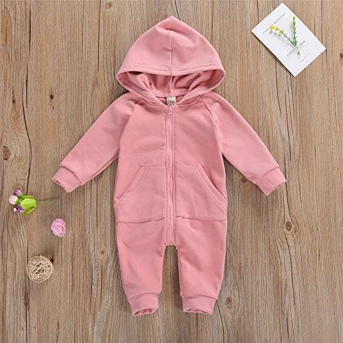 FYBITBO Infant Baby Boys Girls Clothing Zipper Hooded Jumpsuit Romper Long - Image 2