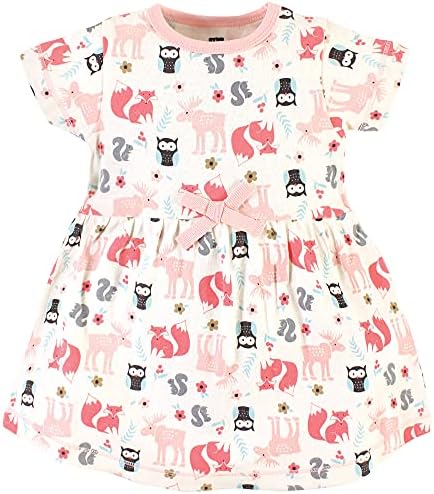 Hudson Baby Infant and Toddler Girls Cotton Dress and Cardigan Set - Image 4