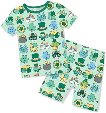 babee Reshinee Bamboo Viscose Toddler Boys Pajamas Set, Short Sleeve Kids by babeeReshinee