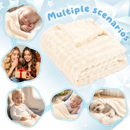 Fleece Baby Blanket for Girls Boys, Soft Cozy Cute Infant Toddler Receiving - Image 5