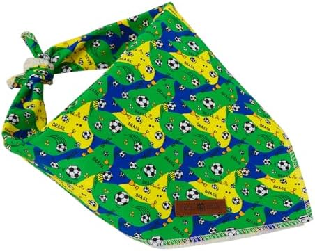Lionet Paws Summer Football Dog Bandana Washable Cotton Handkerchief Scarf - Image 2