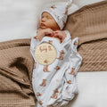 Ylsteed Baby Swaddle Blanket and Headband Set, Newborn Receiving Blanket by Ylsteed