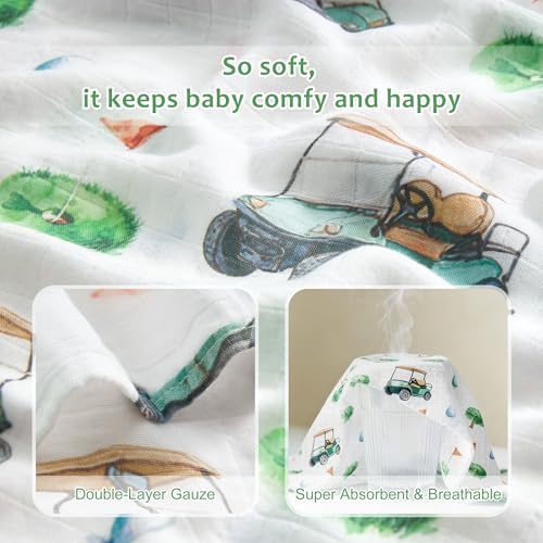 Baby Swaddle Blankets, Bamboo Muslin Receiving Blanket | 1-Pack, Lightweight & - Image 3