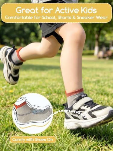 Aroveea Toddler Socks Non Slip Grip Ankle Baby 12 Pack - Image 4
