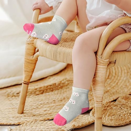 SkiBeaut Baby Toddlers Girls Socks, 12 Pairs Non Slip Kids Grips Toddler Grippy - Image 2