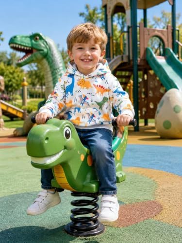 RETSUGO Baby Boys Dinosaurs Hoodie Boy Girls Truck Pullover - Image 3