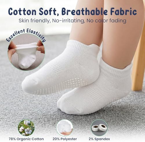GOTS Organic Cotton Blend Ankle Toddler Socks 6M-12M-2t-3t-4t-5t Baby Gift - Image 4