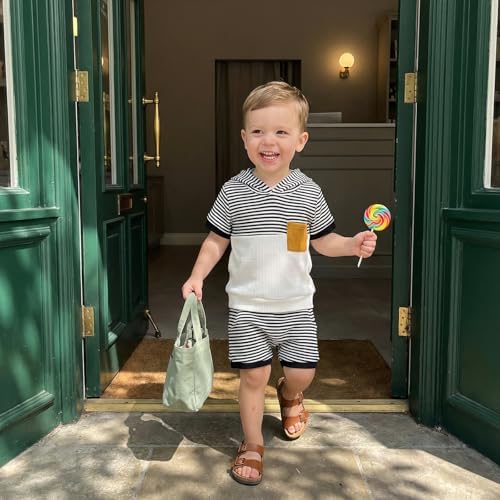 Toddler Baby Boy Hooded Dinosaur Summer Outfit Funny T-Shirt Shorts Set - Image 6