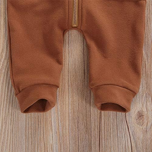 FYBITBO Infant Baby Boys Girls Clothing Zipper Hooded Jumpsuit Romper Long - Image 6