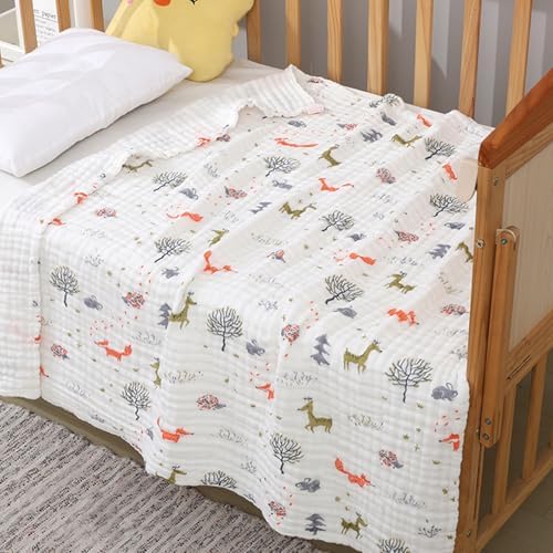 Aablexema Muslin Baby Blanket 6-Layer 43"x43" - Image 4